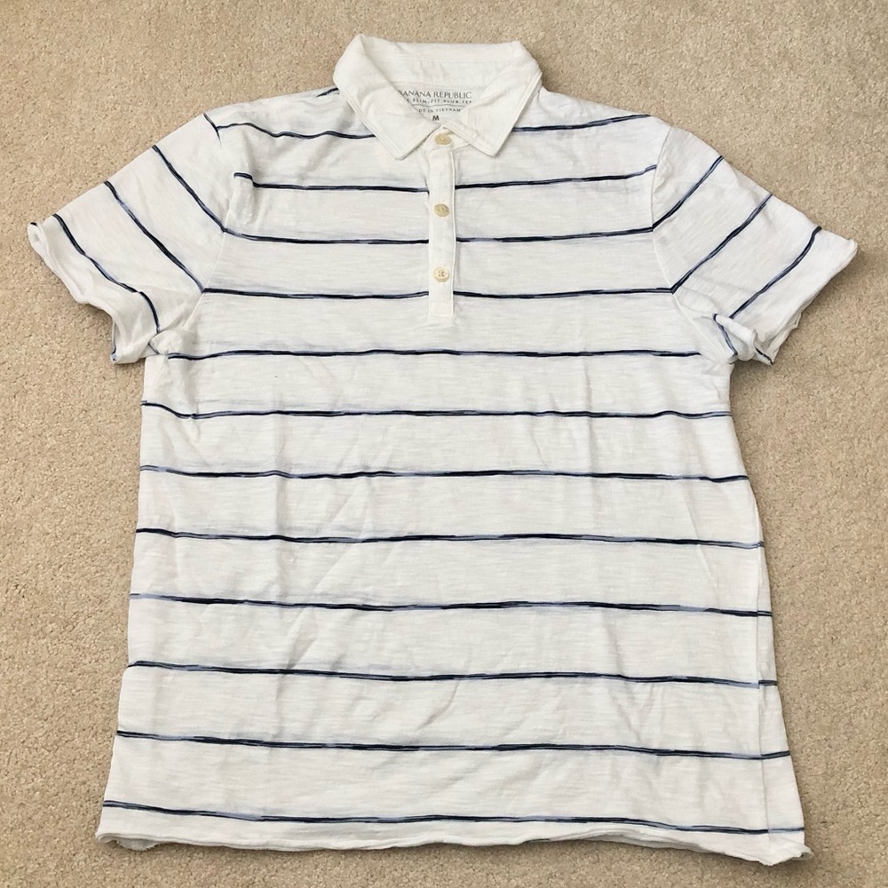 Banana Republic Slim-Fit Slub Tee Polo Shirt